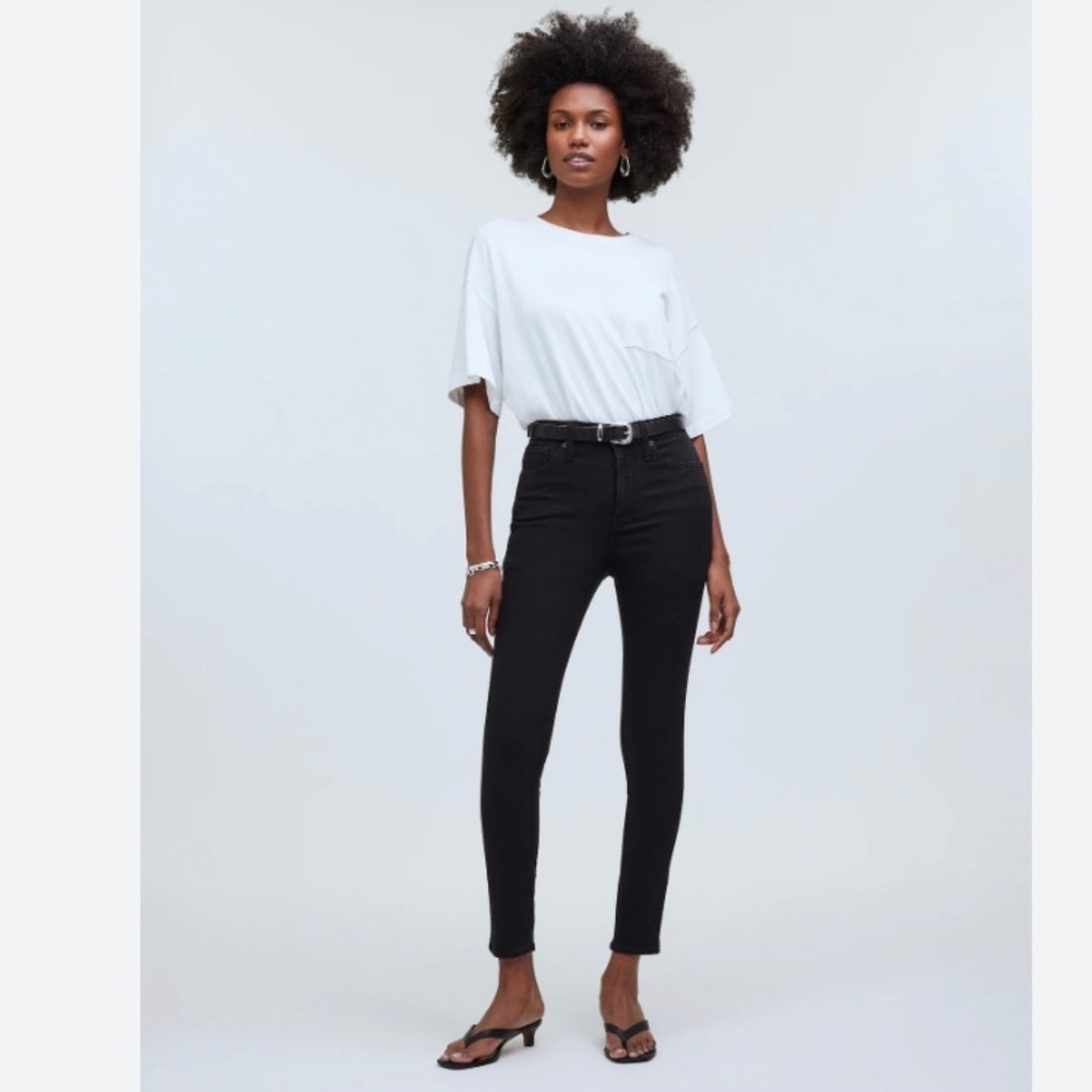 Madewell Black 10 Inch High Rise Skinny Jeans